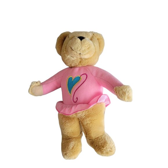 Hallmark Kiss Kiss Bears 10 inch Plush Hold Hands Hearts Valentines Day Lot of 2 - Picture 2 of 9